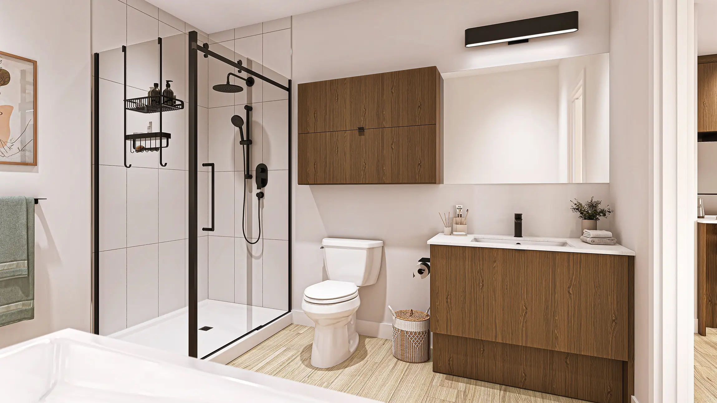 Bathroom in the Luma condo in Longueuil and Saint-Constant